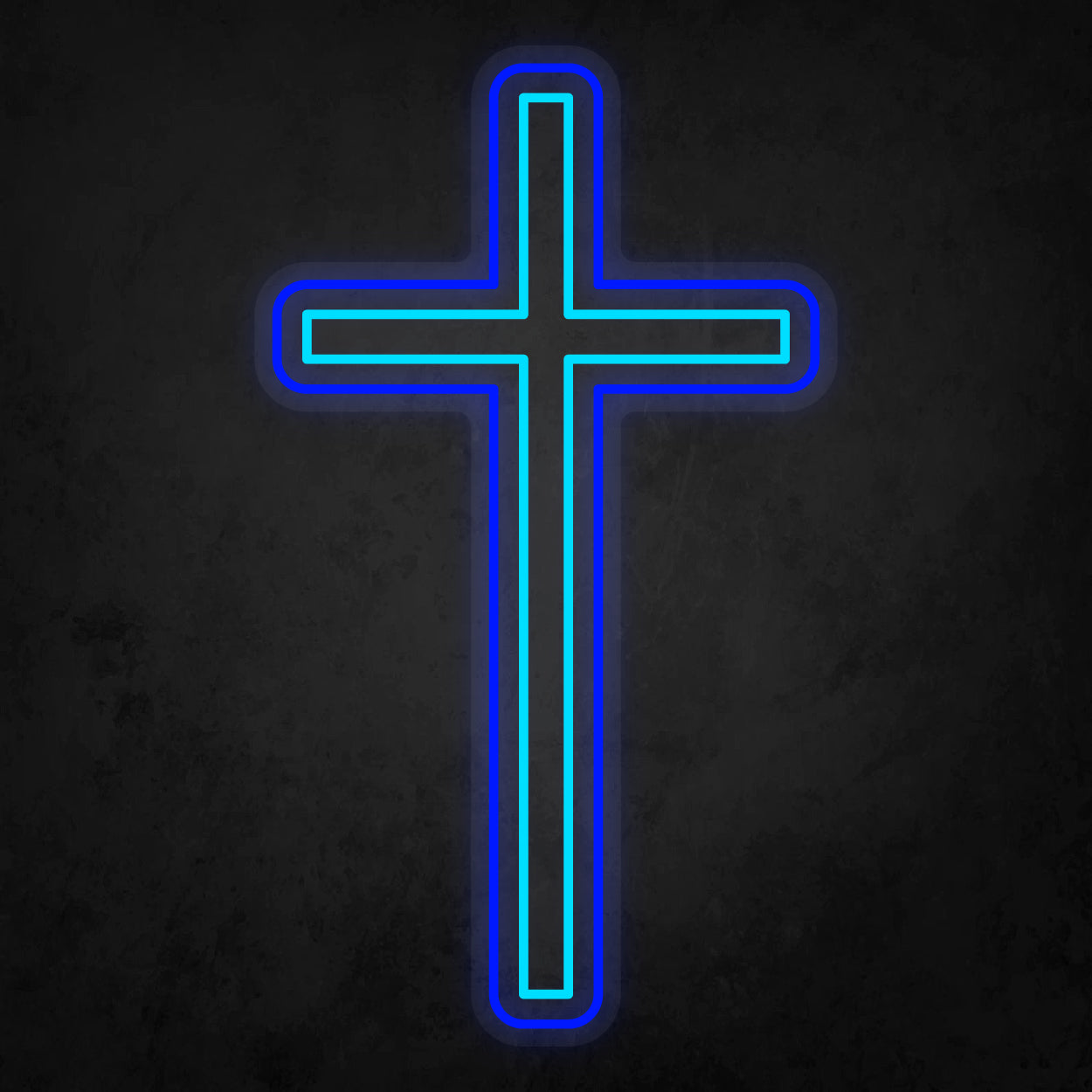 LED Neon Sign - The Cross Large 4 Line