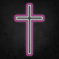 LED Neon Sign - The Cross Large 4 Line