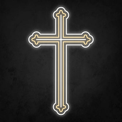 LED Neon Sign - The Cross Large - 5 Line