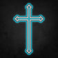 LED Neon Sign - The Cross Large - 5 Line