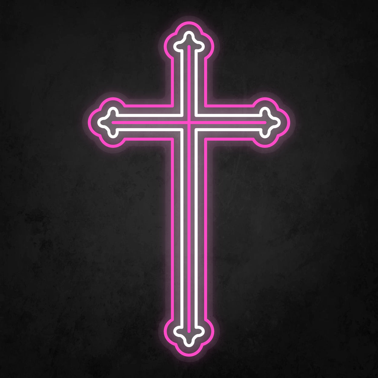 LED Neon Sign - The Cross Large - 5 Line