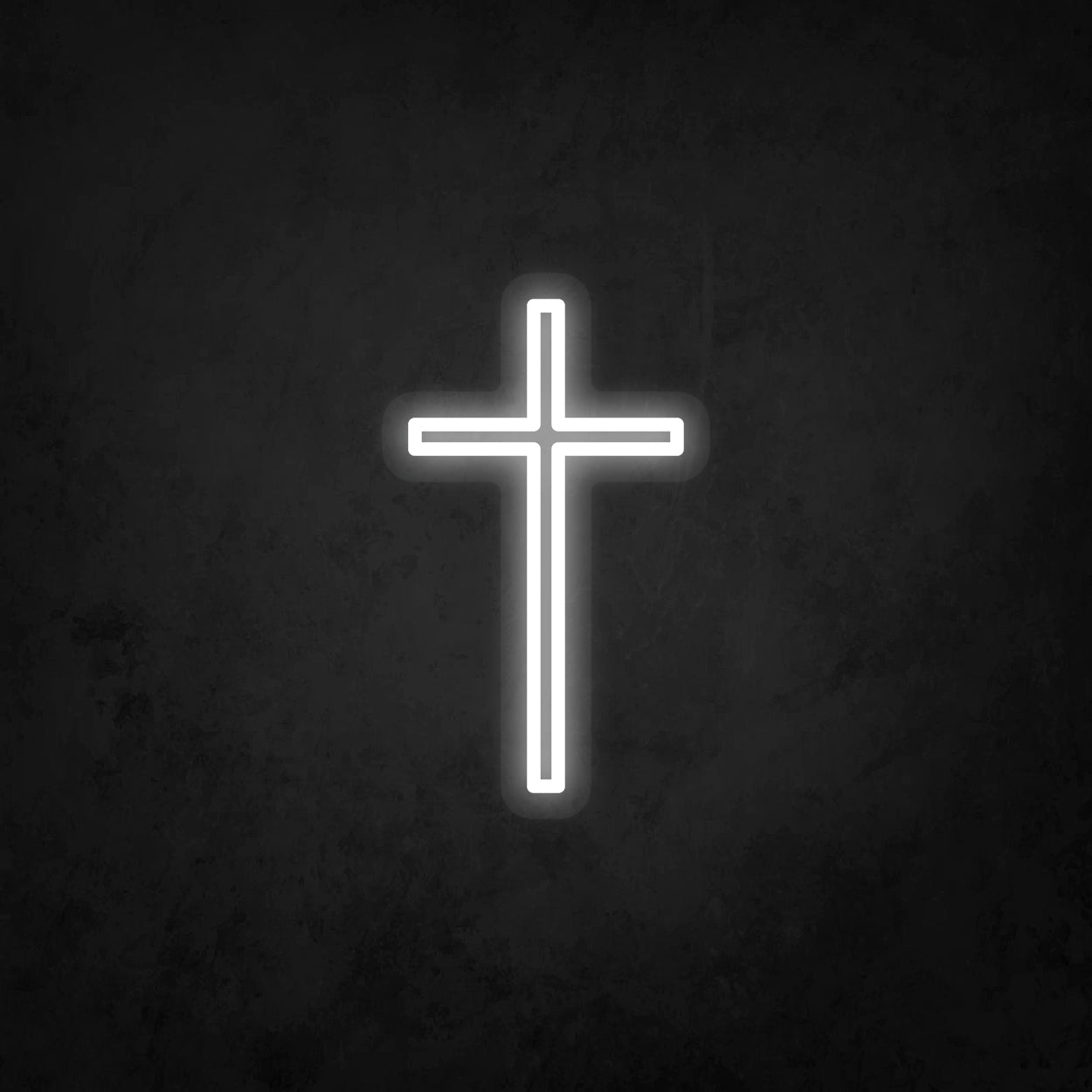 LED Neon Sign - The Cross Small 2 Line