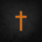 LED Neon Sign - The Cross Small 2 Line