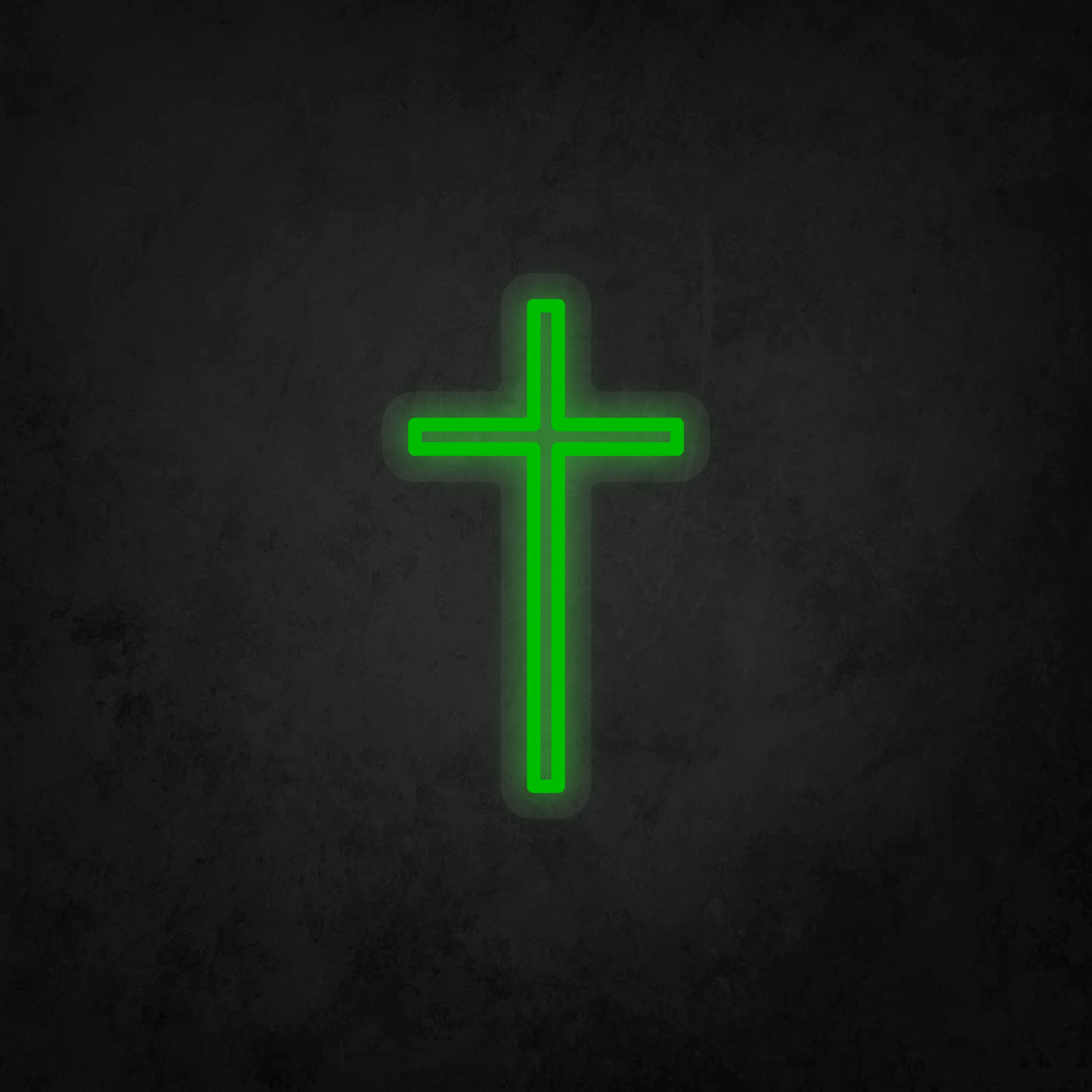 LED Neon Sign - The Cross Small 2 Line