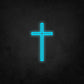 LED Neon Sign - The Cross Small 2 Line