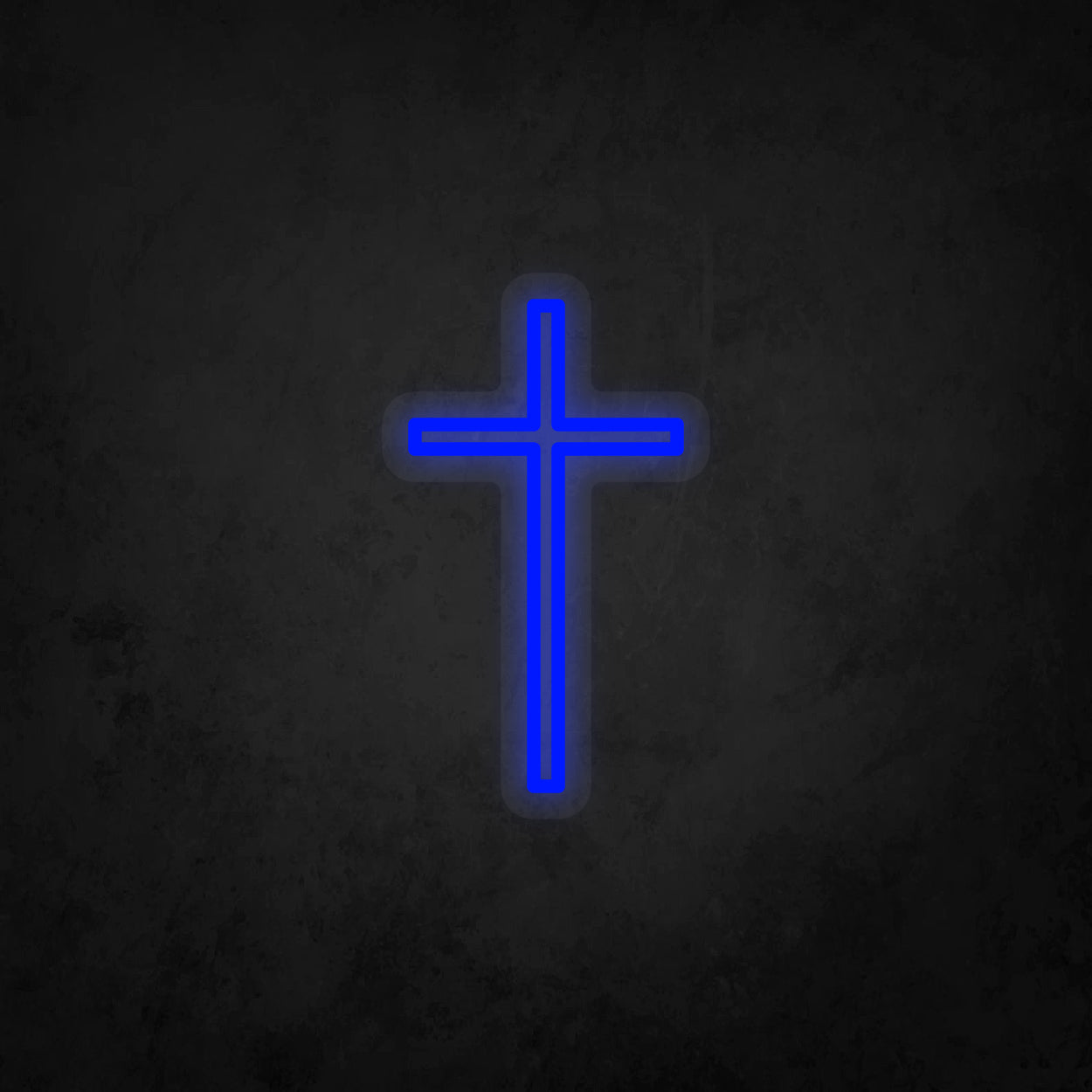 LED Neon Sign - The Cross Small 2 Line