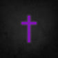 LED Neon Sign - The Cross Small 2 Line