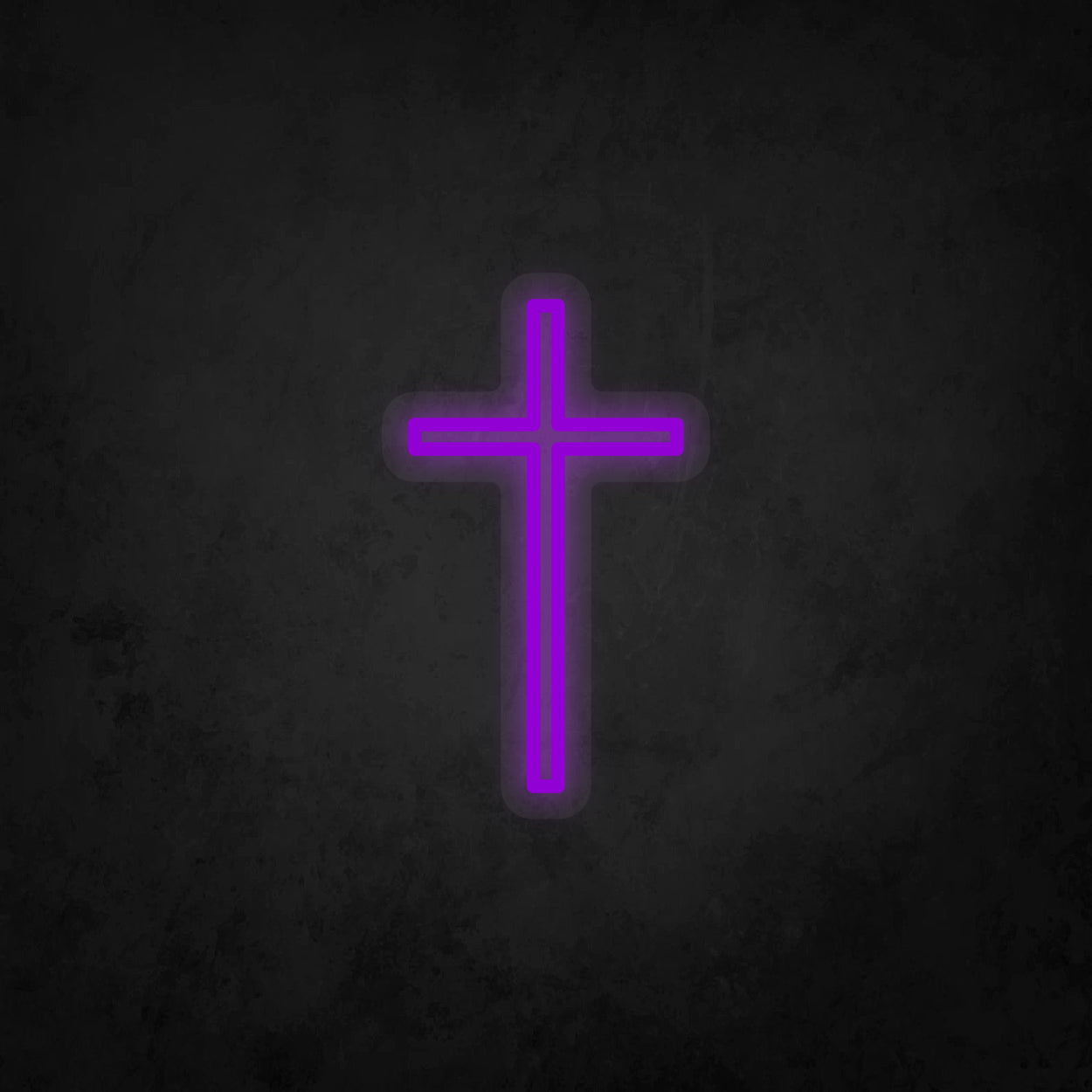 LED Neon Sign - The Cross Small 2 Line