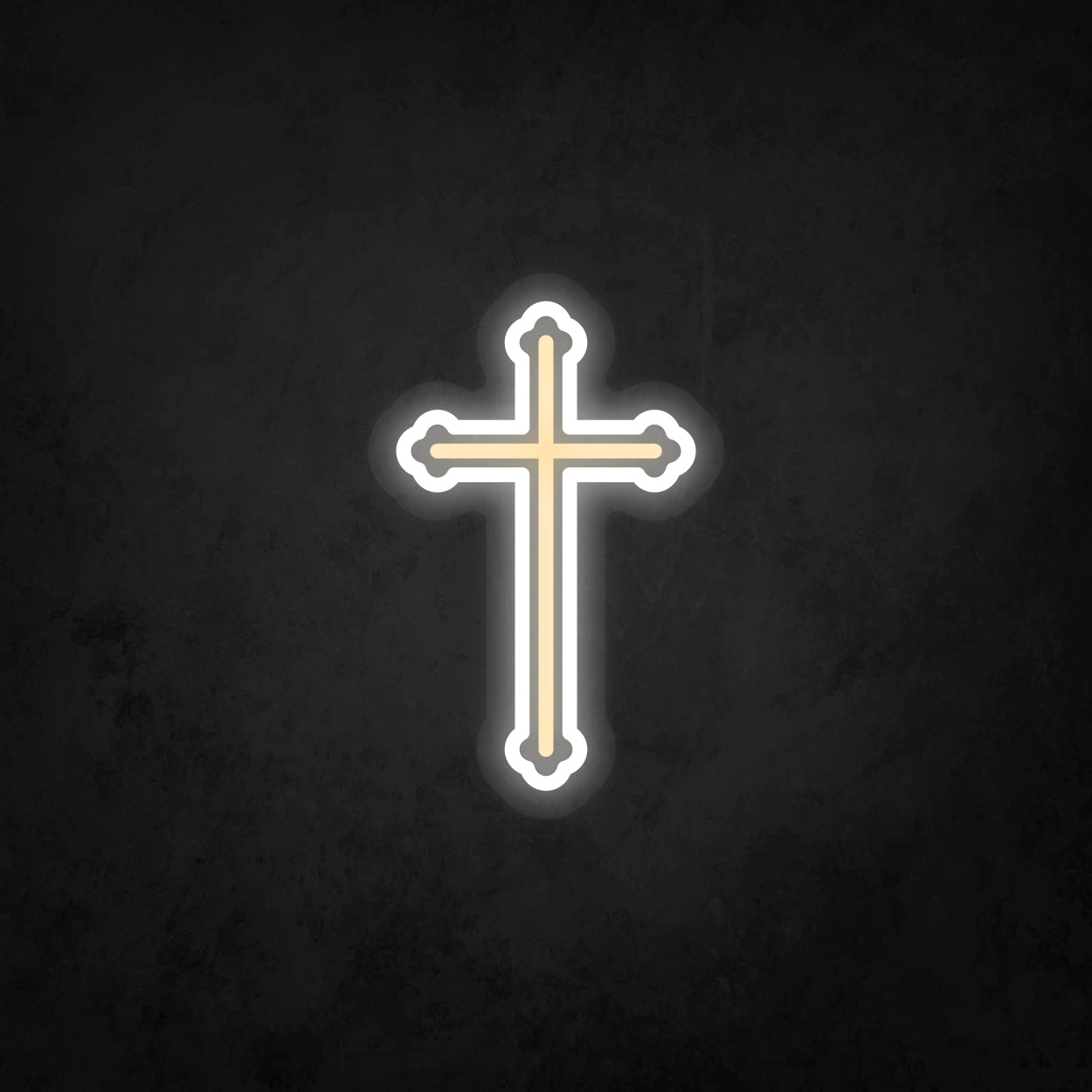 LED Neon Sign - The Cross Small 3 Line