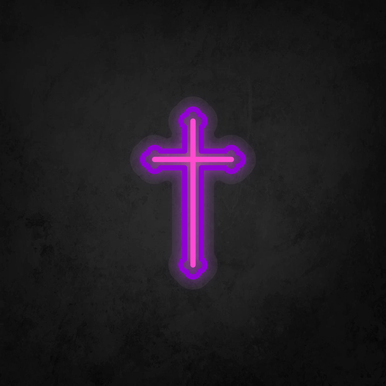 LED Neon Sign - The Cross Small 3 Line