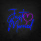 LED Neon Sign - Just ♡ Married Cursive