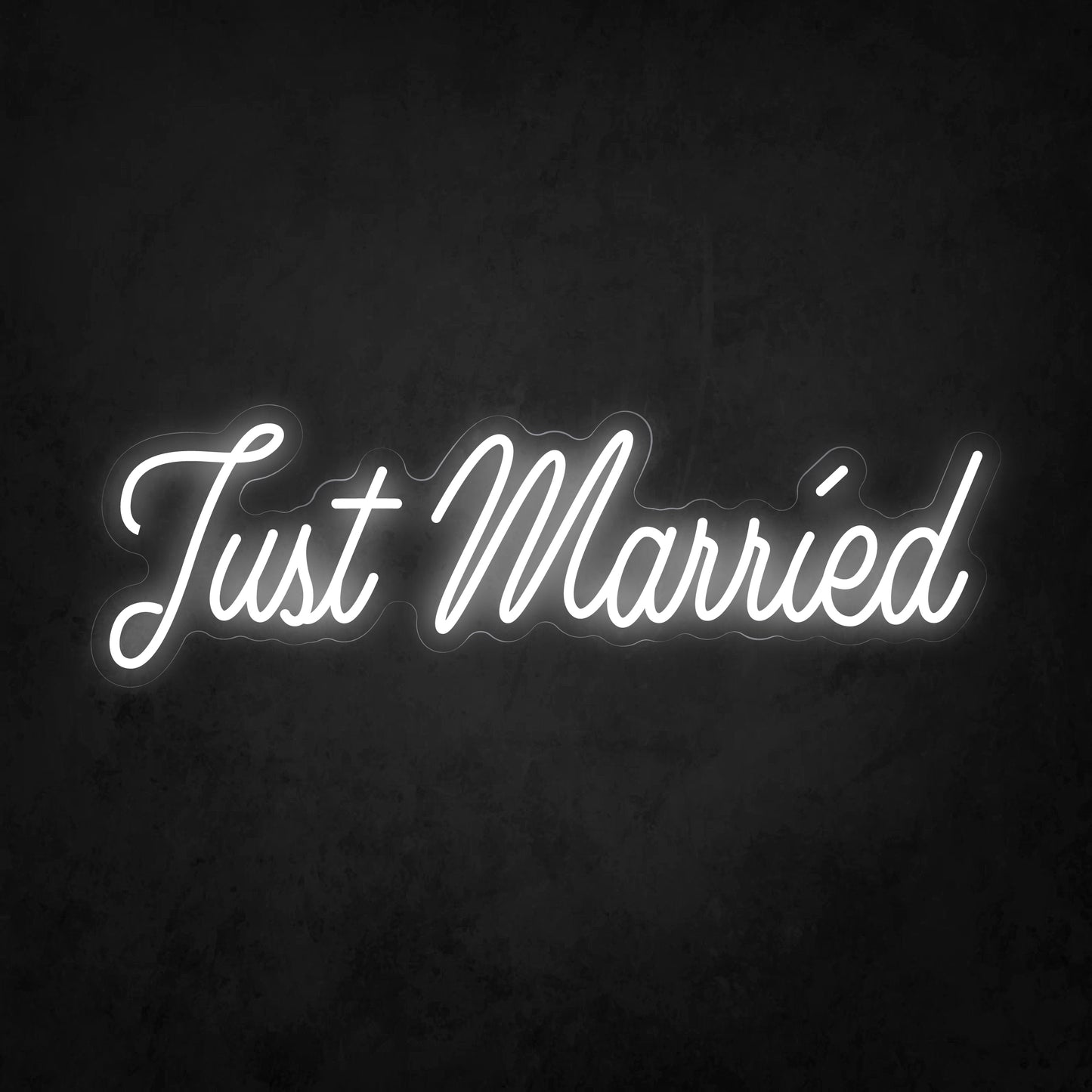LED Neon Sign - Just Married Italic Font