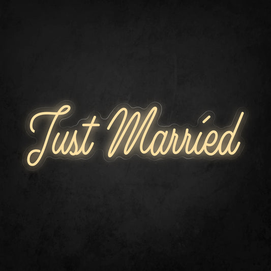 LED Neon Sign - Just Married Italic Font