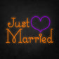 LED Neon Sign - Just ♡ Married