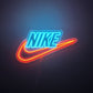 LED Neon Sign - Nike Swoosh Logo 2 tone color - Large