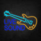 LED Neon Sign -  Guitar Live Sound Sign for Window