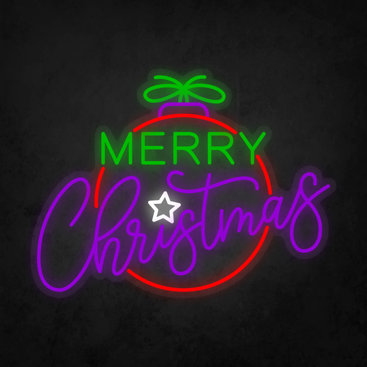 LED Neon Sign - Merry Christmas - Colorful