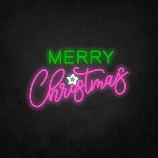 LED Neon Sign - Merry Christmas - Colorful - Small