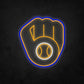 LED Neon Sign - Milwaukee Brewers Large