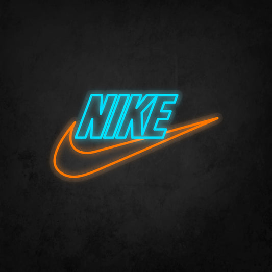 LED Neon Sign - Nike Swoosh Logo 2 tone color - Large