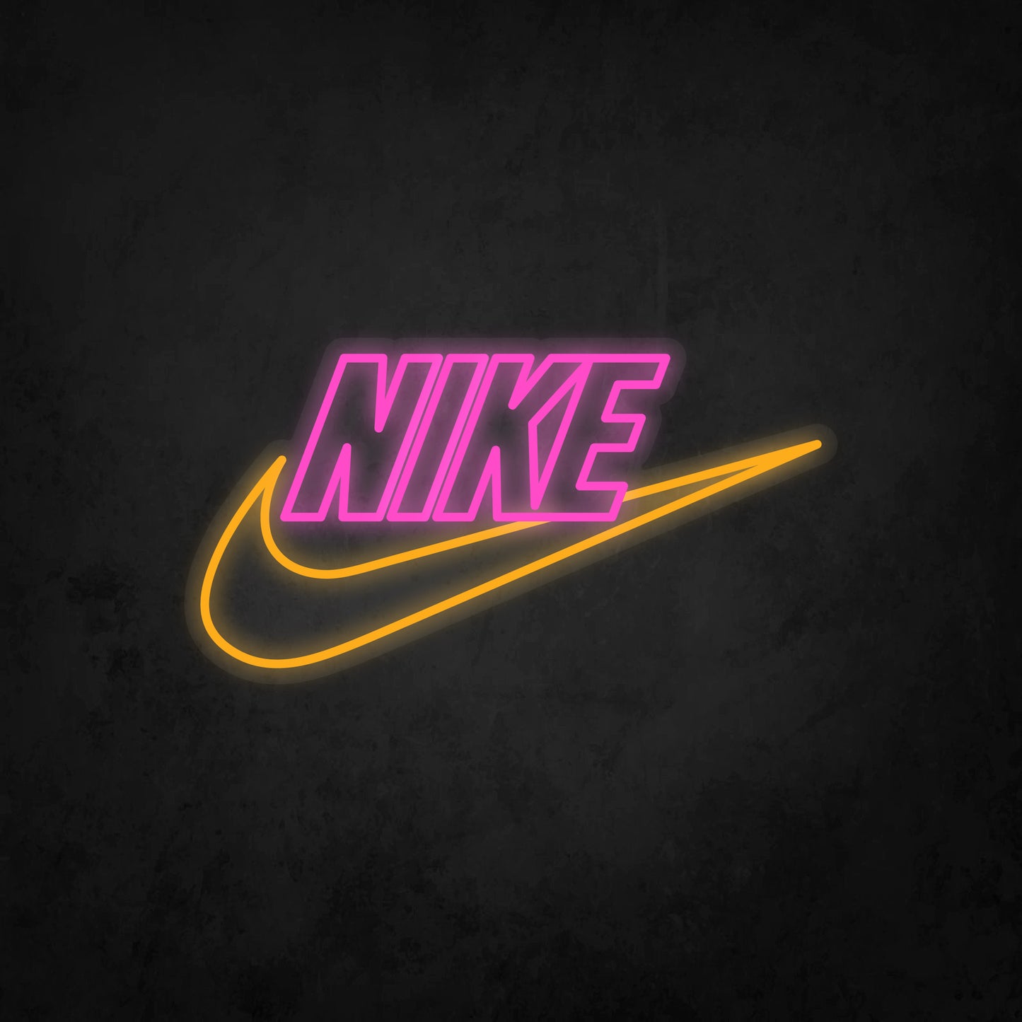 LED Neon Sign - Nike Swoosh Logo 2 tone color - Large