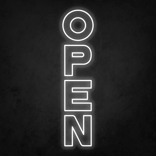LED Neon Sign - OPEN Vertical 2 Line