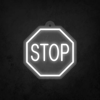 LED Neon Sign - Octagon Stop Sign