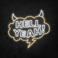 LED Neon Sign - POP ART - Hell Yeah!