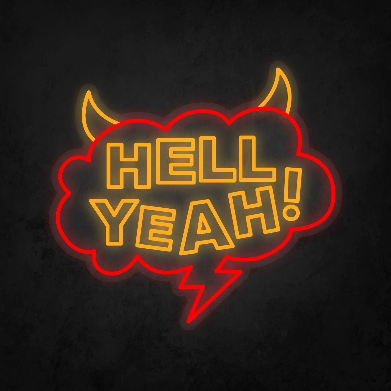 LED Neon Sign - POP ART - Hell Yeah!