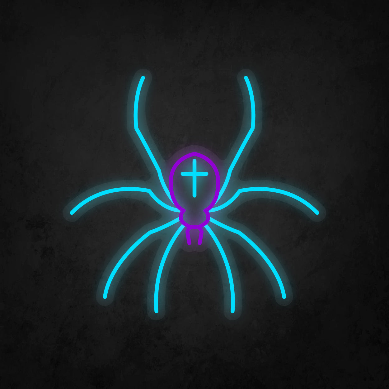 LED Neon Sign - Poisonous Spider Cross Tattoo