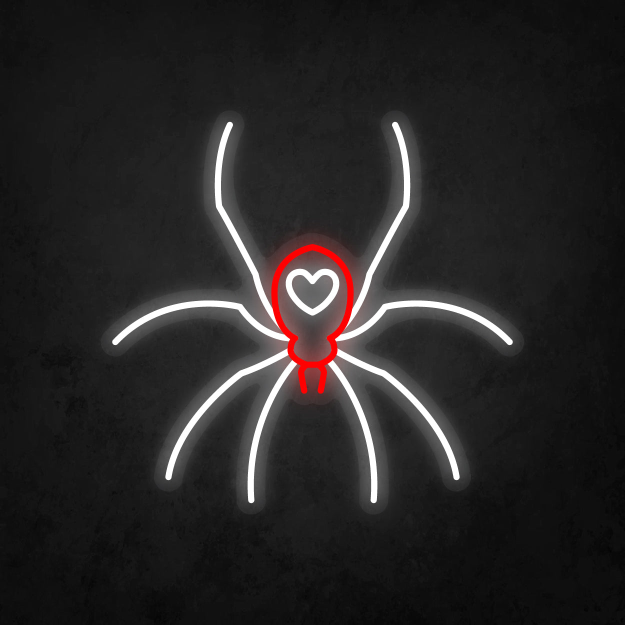 LED Neon Sign - Poisonous Spider Heart Tattoo