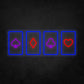LED Neon Sign - Poker Card Horizontal Layout