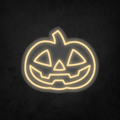 LED Neon Sign - Pumpkin Head - Small