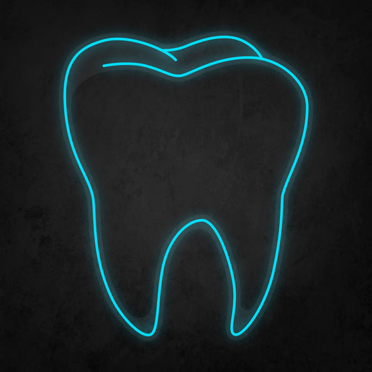 LED Neon Sign - Realistic Tooth Large