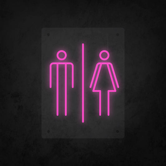 LED Neon Sign - Restroom Small