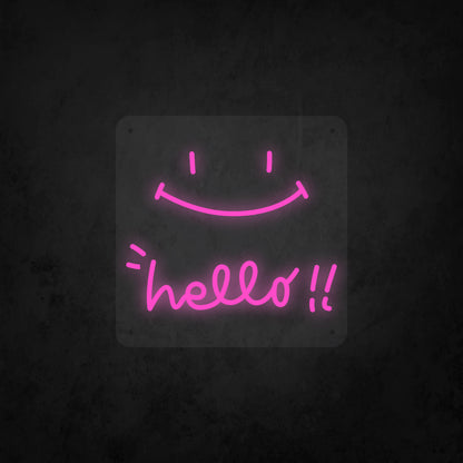 LED Neon Sign - Smile Hello