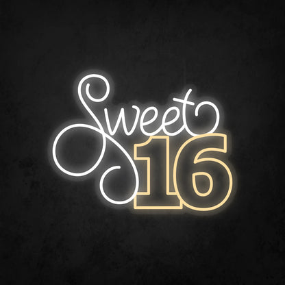 LED Neon Sign - Sweet 16