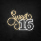 LED Neon Sign - Sweet 16