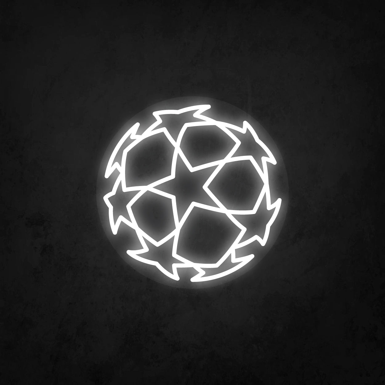 LED Neon Sign - UEFA champions League ball