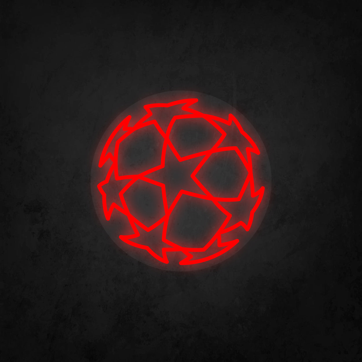 LED Neon Sign - UEFA champions League ball