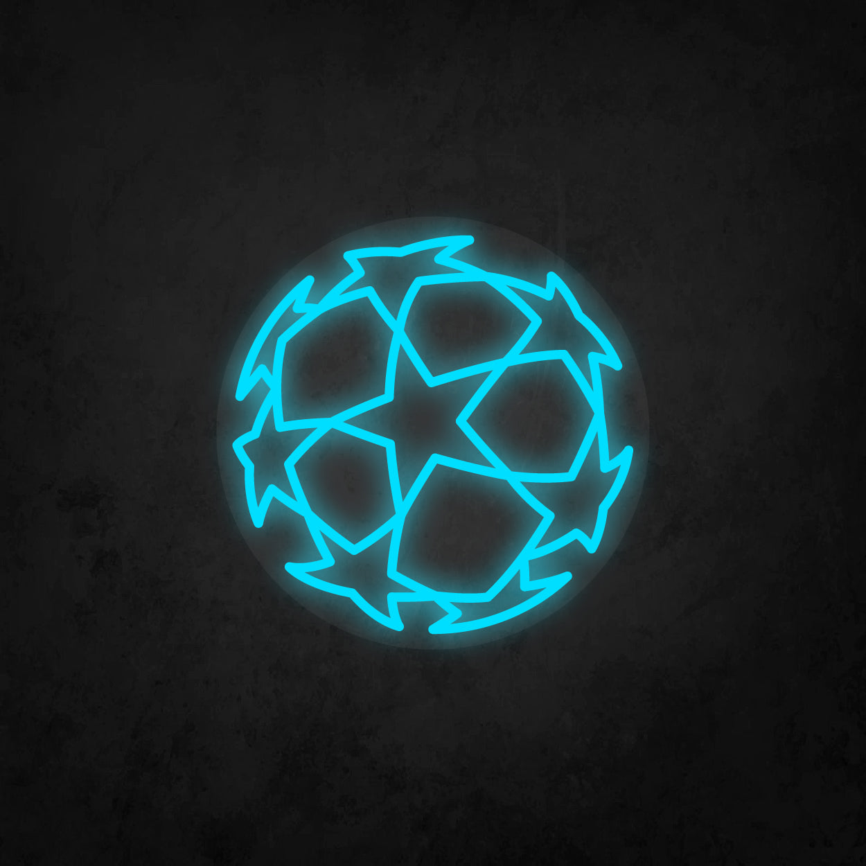 LED Neon Sign - UEFA champions League ball