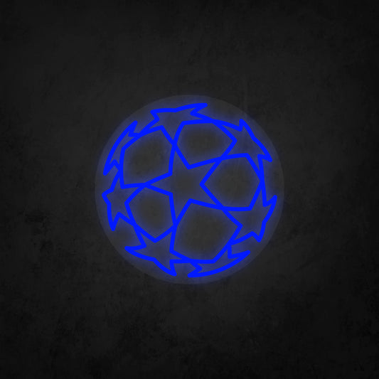 LED Neon Sign - UEFA champions League ball