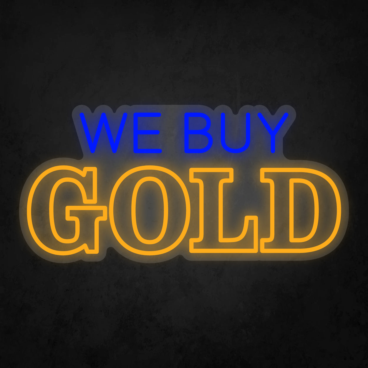 LED Neon Sign - WE BUY GOLD - 2 Line
