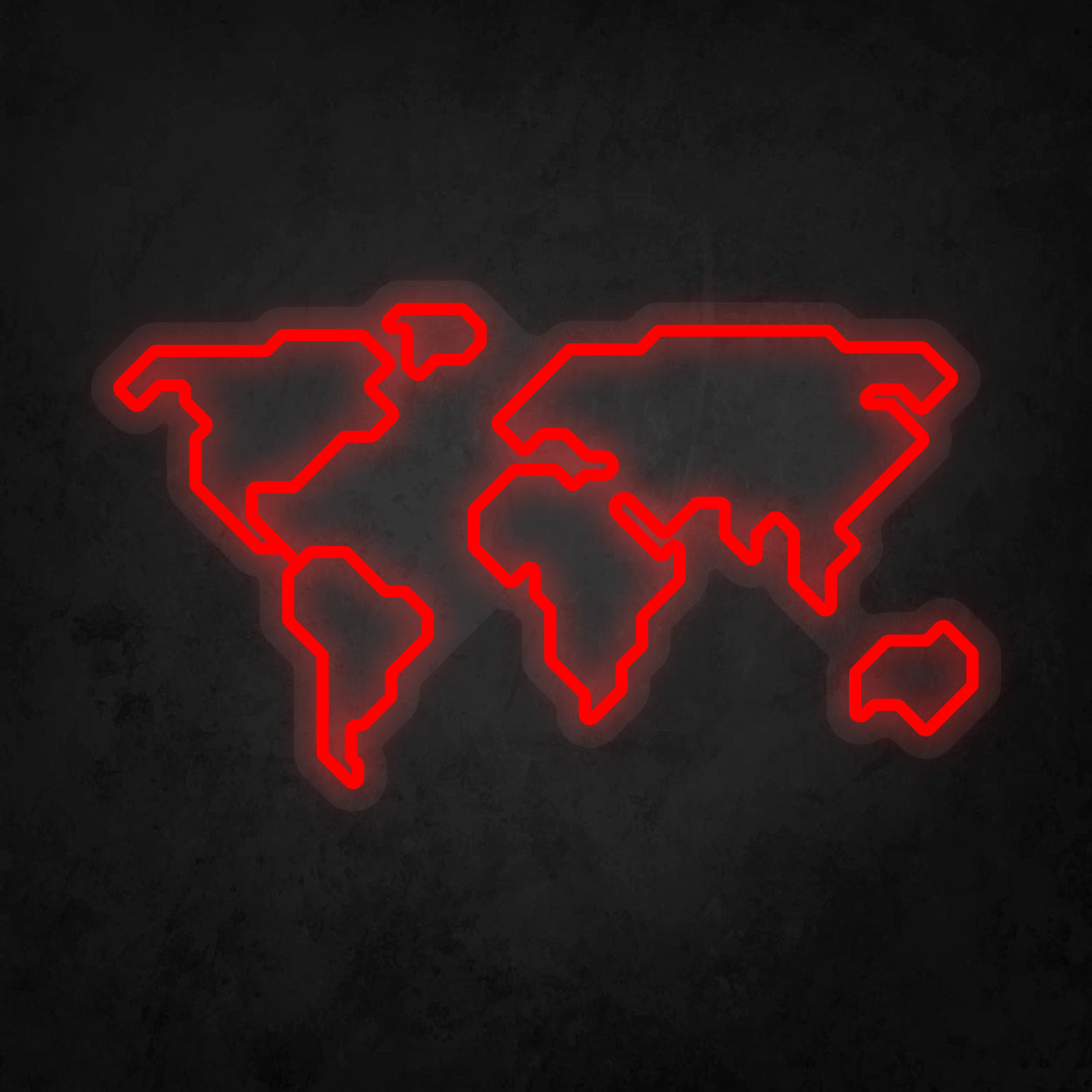 LED Neon Sign - World Map