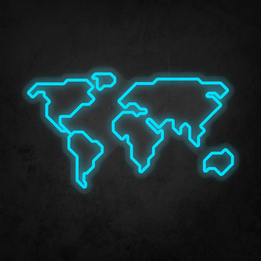LED Neon Sign - World Map