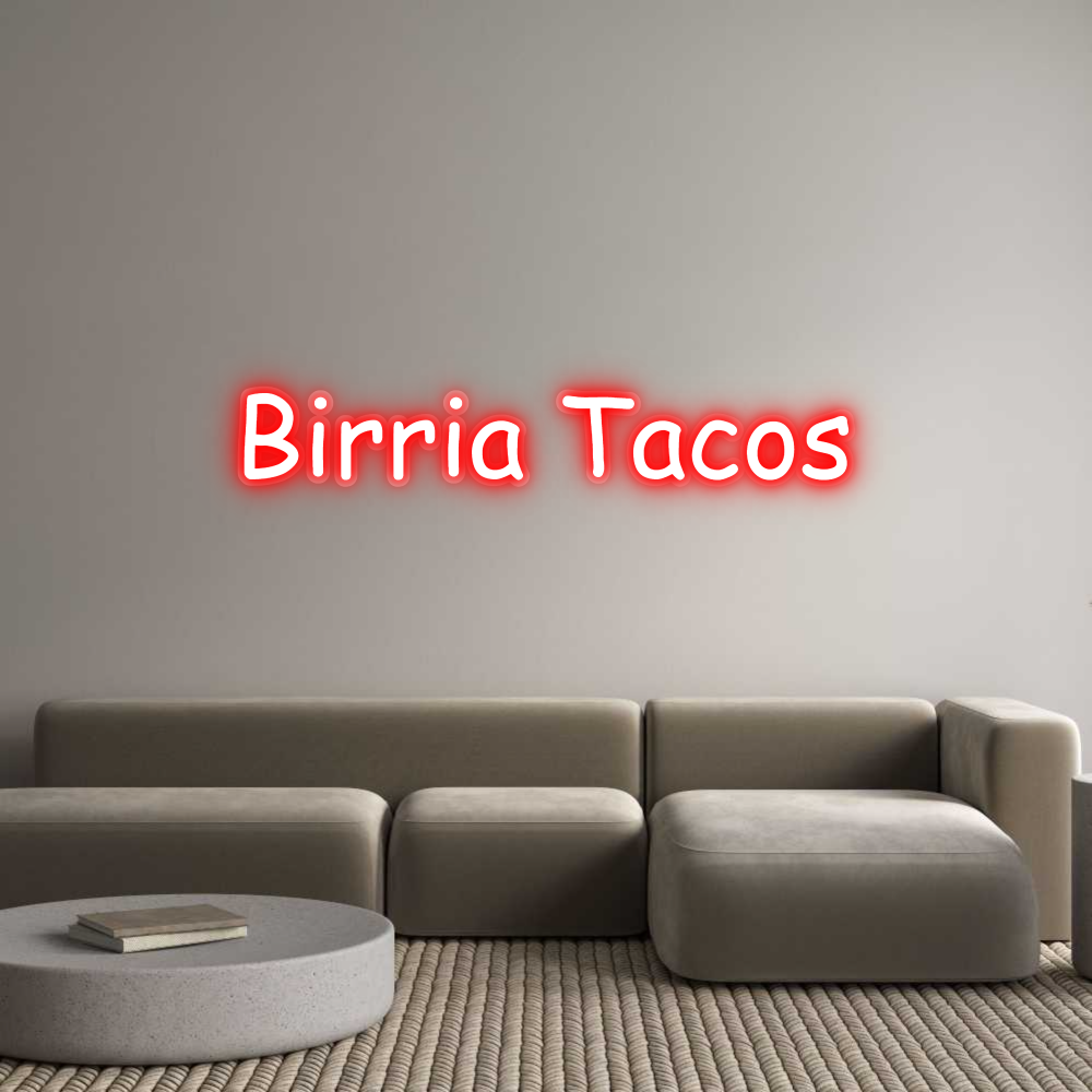 Custom Neon: Birria Tacos