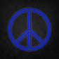 LED Neon Sign - Peace Logo Double Line