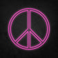 LED Neon Sign - Peace Logo Double Line