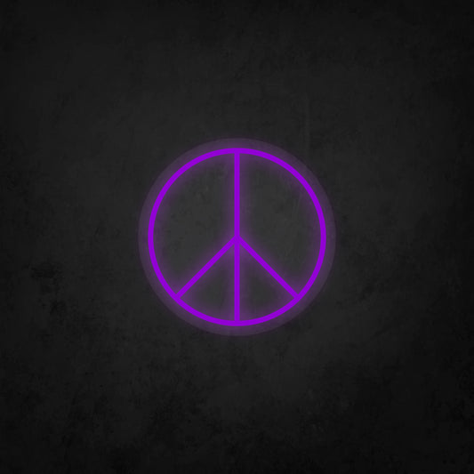 LED Neon Sign - Peace Logo
