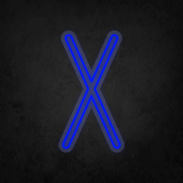LED Neon Sign - Alphabet - X